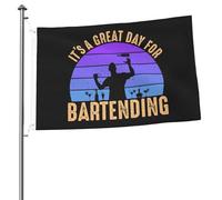 C'est une belle journée pour les drapeaux de barman pour l'extérieur 2x3 pieds double face robuste bannière drapeau pour la maison cour festival extérieur jardin décoration drapeau de bienvenue