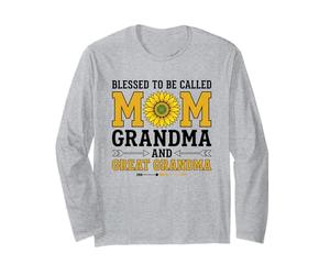 C'est Une bénédiction d'être appelée Maman, Grand-mère et Grand-mère gourmande Manche Longue