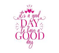C'est une bonne journée ! Phrase d'écriture pour la maison Stickers muraux en PVC 68x93.9cm Amovible sans laisser de colle RoseRouge