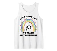 C'est une bonne journée pour enseigner à de petits musiciens avec Rainbow Teacher Débardeur