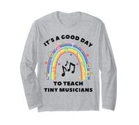 C'est une bonne journée pour enseigner à de petits musiciens avec Rainbow Teacher Manche Longue