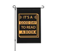 C'Est Une Bonne Journée Pour Lire Un Livre Drapeaux Suspendre Drapeaux De Jardin Durable Drapeau De Cour Pour Extérieure Fêtes Dortoirs 30X45cm