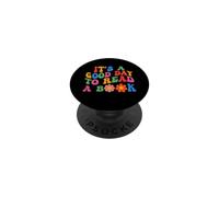 C'est Une Bonne journée pour Lire Un Livre Funny Flower Bookworm Reading PopSockets PopGrip Adhésif