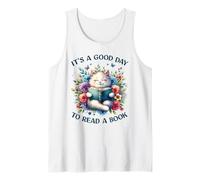 C'est Une Bonne journée pour Lire Un Livre, Mignon Chat Qui lit, Bookworm Débardeur