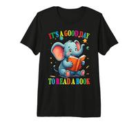 C'est Une Bonne journée pour Lire Un Livre Un éléphant lit Un Livre pour Les Enfants T-Shirt Haut de Gamme