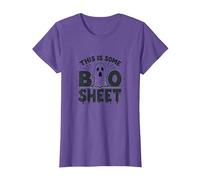 C'est Une Feuille de Livre Funny Ghost Halloween Pun T-Shirt, Femme, Violet chiné, M