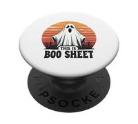 C'est Une Feuille de Livre Funny Halloween Ghost PopSockets PopGrip Adhésif