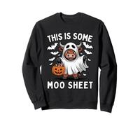 C'est Une Feuille de Lune avec Un drôle de fantôme de Vache d'halloween Sweatshirt