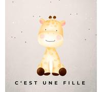 C'est une fille baby shower livre d'or de la fête de bébé girafe cadeau pour naissance: 80 pages vierges; 21 x 21 cm