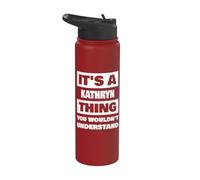 C'est une histoire de Kathryn qui dit le nom drôle de Kathryn Stainless Steel Insulated Water Bottle