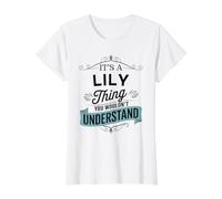 C'est Une Histoire de lys Que Vous ne comprendriez Pas Funny Lily Name T-Shirt Graphique avec Valeur, Femme, Blanc, M