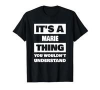 C'est Une Histoire de Marie Qui Dit Le nom drôle de Marie T-Shirt Graphique avec Valeur, Homme, Noir, S