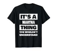 C'est Une Histoire de Martha Qui Dit Le nom drôle de Martha T-Shirt Graphique avec Valeur, Homme, Noir, M