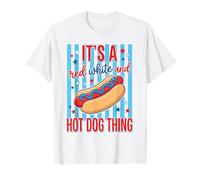 C'est Une Histoire de Rouge, Blanc et Hot Dog, Le 4 Juillet T-Shirt