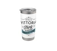 C'est une histoire de Vittoria que vous ne comprendriez pas Funny Vittoria Gobelet isotherme en acier inoxydable double paroi