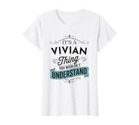 C'est Une Histoire de Vivian Que Vous ne comprendriez Pas. C'est drôle, Vivian T-Shirt Graphique avec Valeur, Femme, Blanc, M