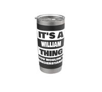 C'est une histoire de William qui dit le nom drôle de William Gobelet isotherme en acier inoxydable double paroi