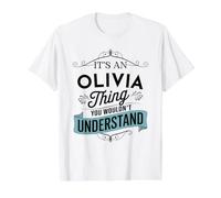 C'est Une Histoire d'Olivia Que tu ne comprendrais Pas. C'est drôle, Olivia T-Shirt Graphique avec Valeur, Homme, Blanc, M