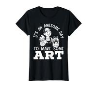 C'est Une journée géniale pour Faire de L'Artiste Un Professeur d'art Peintre T-Shirt Graphique avec Valeur, Femme, Noir, M