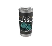 C'est une jungle ici aime Monstera Palm Gardening Monstera Gobelet isotherme en acier inoxydable double paroi