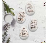 C'est une rencontre parfaite entre et les œufs de Pâques! Les mots sur ces œufs de Pâques sont soigneusement sculptés et très（ 2） (D, A)