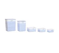 CESTA ROPA SET 5 MIMBRE POLIESTER 44X34X56