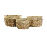 CESTA SET 3 JUNCO BAMBU 40X40X23 NATURAL MARRON