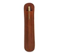 CestAntiQ Étui en cuir véritable fait à la main pour stylo-plume vintage Marron