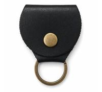 CestAntiQ Porte-médiator et porte-clés en cuir rustique fait à la main, style vintage, design compact durable, accessoire de musicien unique et porte-clés personnalisé