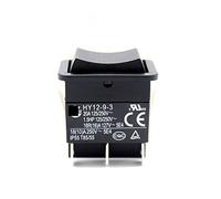 C'EsTBon 1 pièces KEDU HY12-9-3 6 Broches Bouton Poussoir Marche arrêt, Interrupteur à Bascule, interrupteurs à Bouton Poussoir for Alimentation électrique 125/250V 18/20A