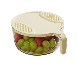 Cestello per lo scolo del riso, bacinella per il lavaggio del riso, cestello per lo scolo del riso con coperchio, lavatrice per verdure, frutta, cereali e fagioli con manico.