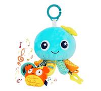 CestMall Bébé Jouet de Poussette Peluche, Pieuvre Suspendus Hochet Jouets avec des Sons Aplatir Dentition Jouet éducatif Musical pour Nouveau-né garçons et Filles Cadeaux d'anniversaire 0-12 Mois