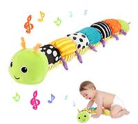 CestMall Bébé Musical Caterpillar Peluches Jouet en Peluche Doux pour Bébé avec Multi-Sensoriel Crinkle, Hochet et Textures pour Bébés Nouveau-né Garçon Fille Enfants Cadeau d'anniversaire (Green)