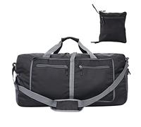 CestMall Sac de Voyage Pliable 70L - Compact, Étanche et Léger avec Crochet en Plastique et Sac à Chaussures Supplémentaire - Pour Week-end, Sport et Nuit
