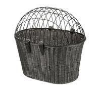 Cesto anteriore per bicicletta in polyrattan 44×34×41cm colore grigio Trixie