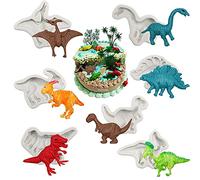 Cestony Moules en silicone en forme de dinosaure pour faire soi-même des gâteaux en forme de dinosaure, biscuits, pudding, chocolat, bonbons durs, dessert, argile polymère