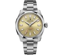 Cestrian Montre automatique pour homme Master Series V3, 40 mm, cadran champagne, boîtier et bracelet en acier inoxydable 316L, étanche jusqu'à 200 m