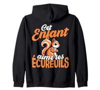 Cet Enfant Aime Les Écureuils Écureuil Mignonne Sweat à Capuche