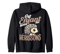 Cet Enfant Aime Les Hérissons Hérisson Mignonne Sweat à Capuche
