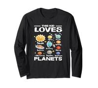 Cet Enfant Aime Les planètes du système Solaire Espace Mignon Manche Longue