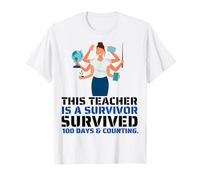 Cet Enseignant est Un survivant ; il a survécu 100 Jours et ce n'est Pas Fini T-Shirt