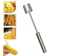 Cet éplucheur de maïs est conçu pour enlever les grains de maïs des épis de manière rapide et simple. Avec son long manche ergonomique, il est idéal pour les repas à la maison ou en famille.