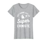 Cet Homme Est Un Super Chimiste Chimie T-Shirt, Femme, Gris Chiné, XL