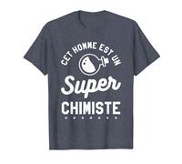 Cet Homme Est Un Super Chimiste Chimie T-Shirt, Homme, Bleu Chiné, 3XL