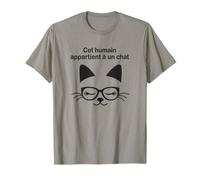 Cet Humain Appartient à Un Chat, Cadeau d'amour Amusant pour Le propriétaire d'un Animal de Compagnie T-Shirt