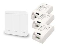 Cet interrupteur mural sans fil 433 MHz RF 86, émetteur de panneau mural, interrupteur de sécurité et interrupteur relais AC 110 V 220 V for lampe d'éclairage(3gang 1Switch)