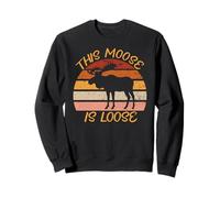 Cet Orignal est en liberté au Coucher du Soleil, Aventure Amusante en forêt Sweatshirt