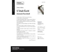C'était écrit Journal d'un deuil - Limor Dahan - Complicites Eds - broché - Essai