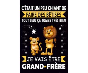 C'était un peu chiant de faire des bêtises tout seul ça tombe très bien je vais être grand frère - Carnet de notes et dessin: Journal pour écrire et ... petit garçon qui devient bientôt Grand Frère