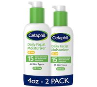 Cetaphil Lot de 2 flacons hydratants pour le visage sans parfum SPF 15 118 ml